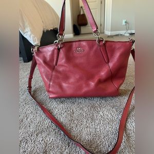 Coach red satchel, excellent condition